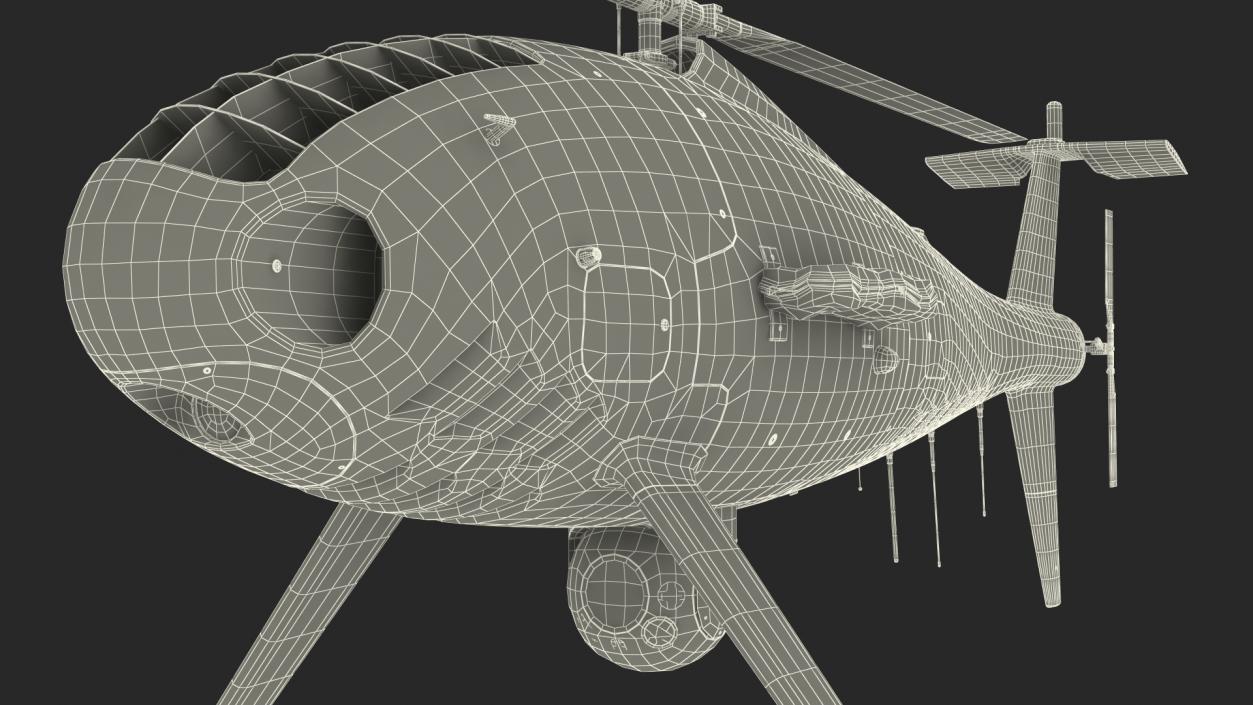 Schiebel Camcopter S100 UAV MOAS Rigged 3D model