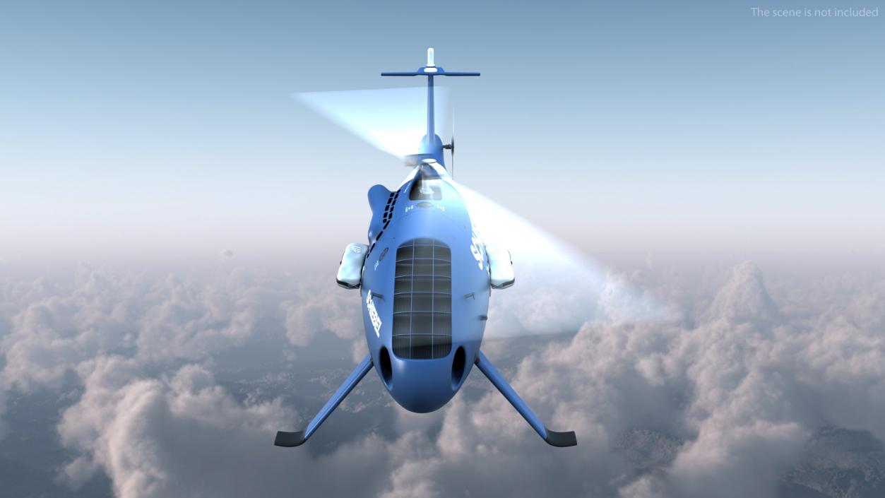 Schiebel Camcopter S100 UAV MOAS Rigged 3D model