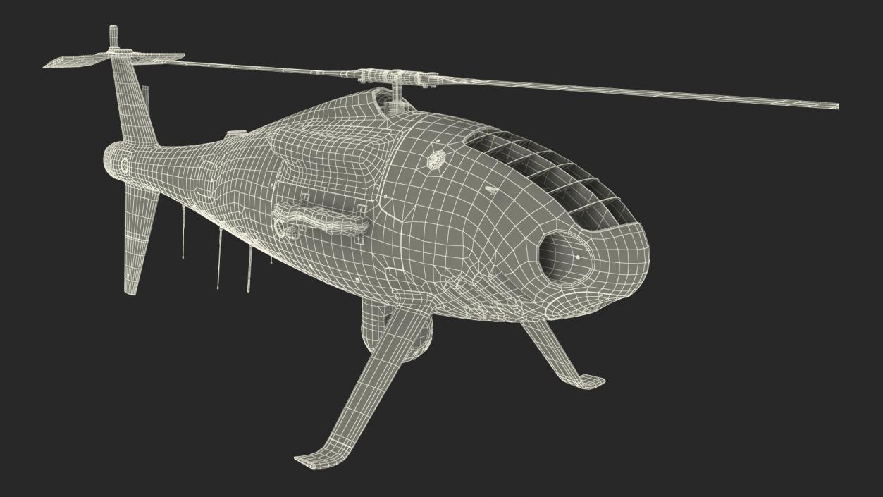 Schiebel Camcopter S100 UAV MOAS Rigged 3D model