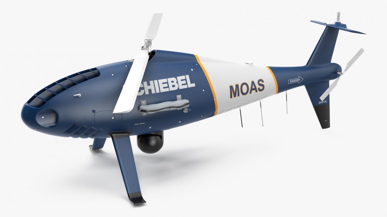 Schiebel Camcopter S100 UAV MOAS Rigged 3D model