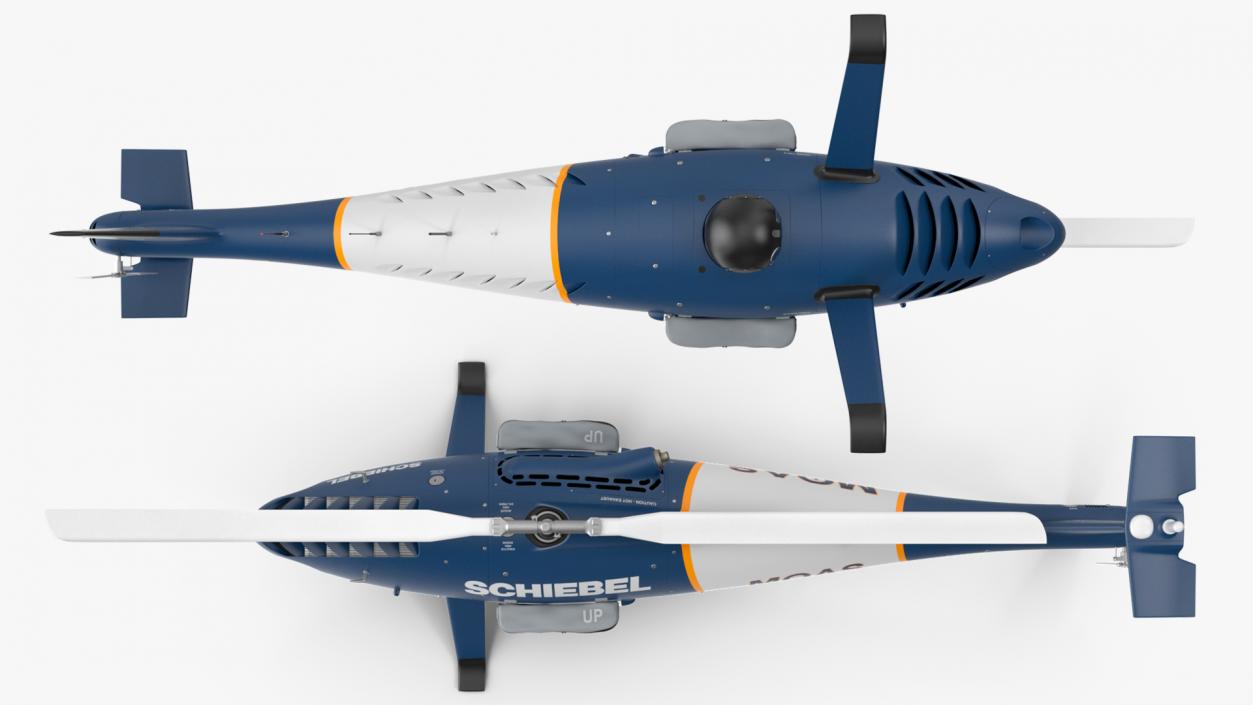 Schiebel Camcopter S100 UAV MOAS Rigged 3D model