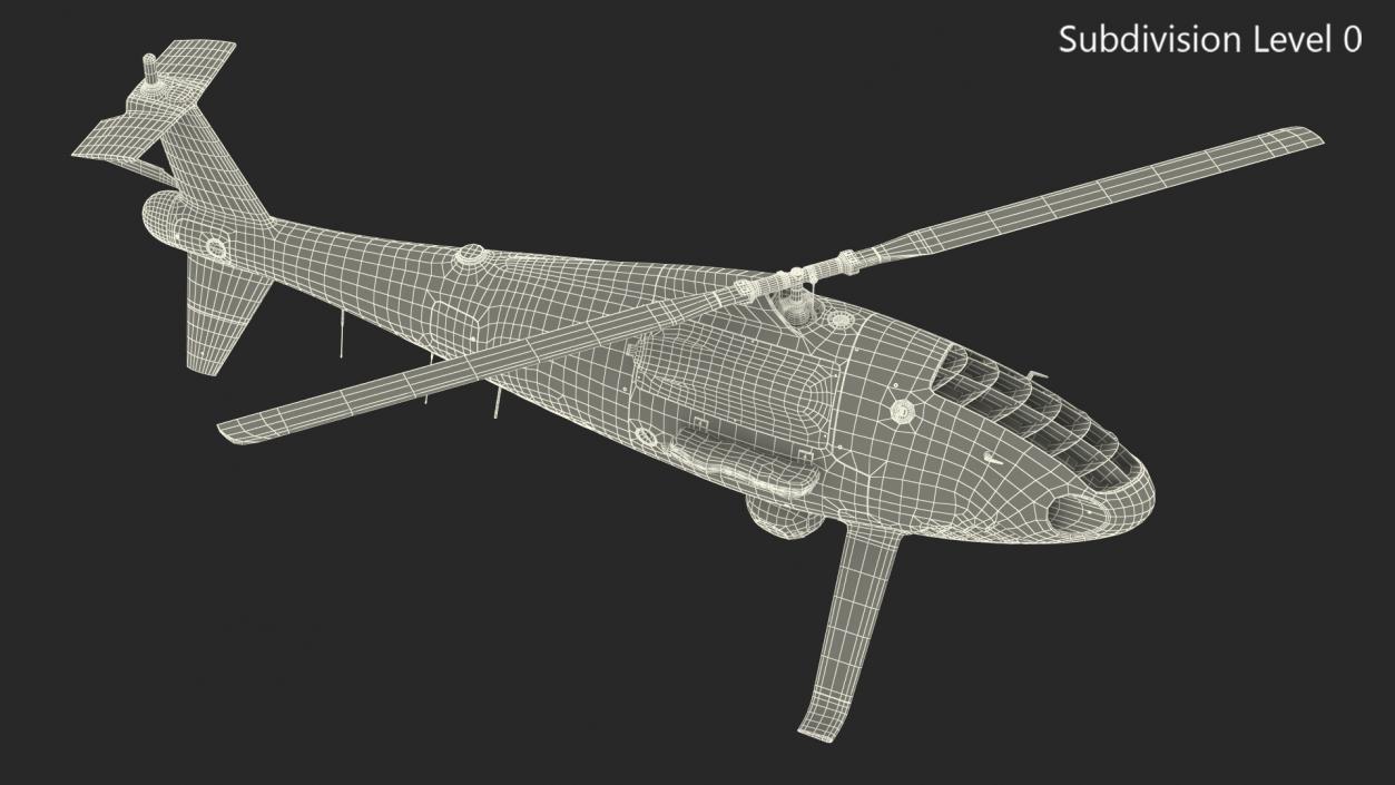 Schiebel Camcopter S100 UAV MOAS Rigged 3D model