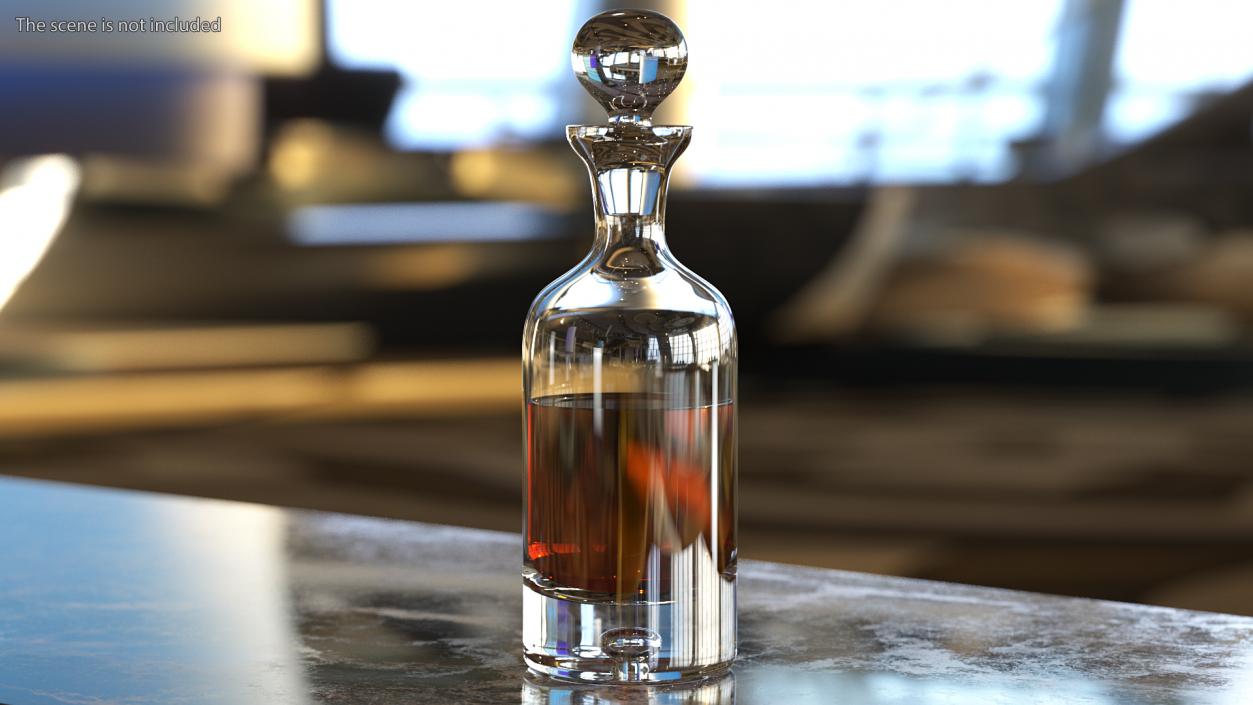 3D Direction Decanter with Whiskey