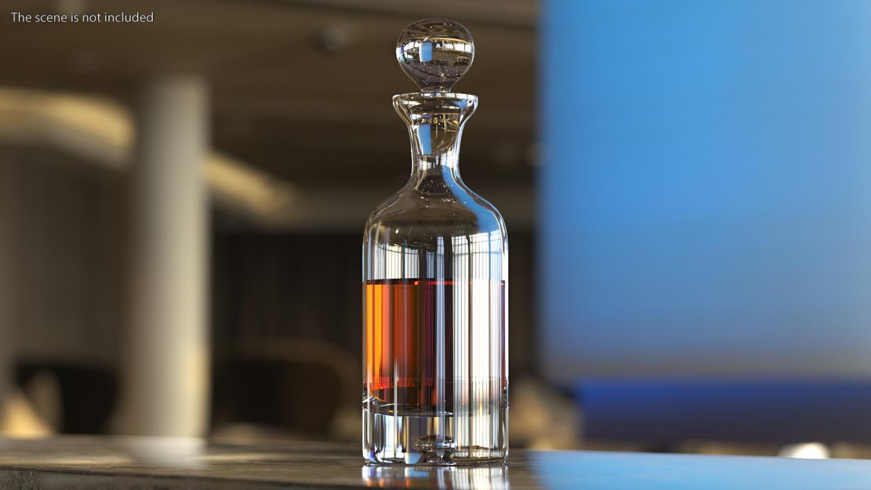 3D Direction Decanter with Whiskey