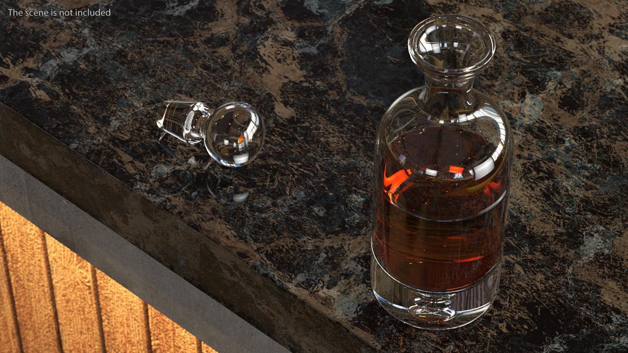 3D Direction Decanter with Whiskey