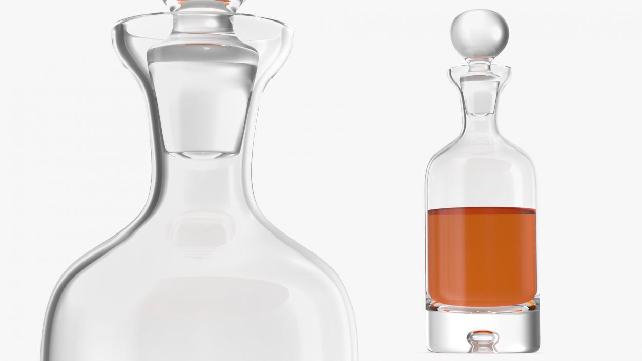 3D Direction Decanter with Whiskey