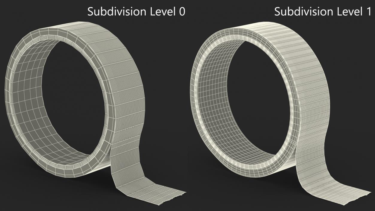 3D model Adhesive Tape Roll 2