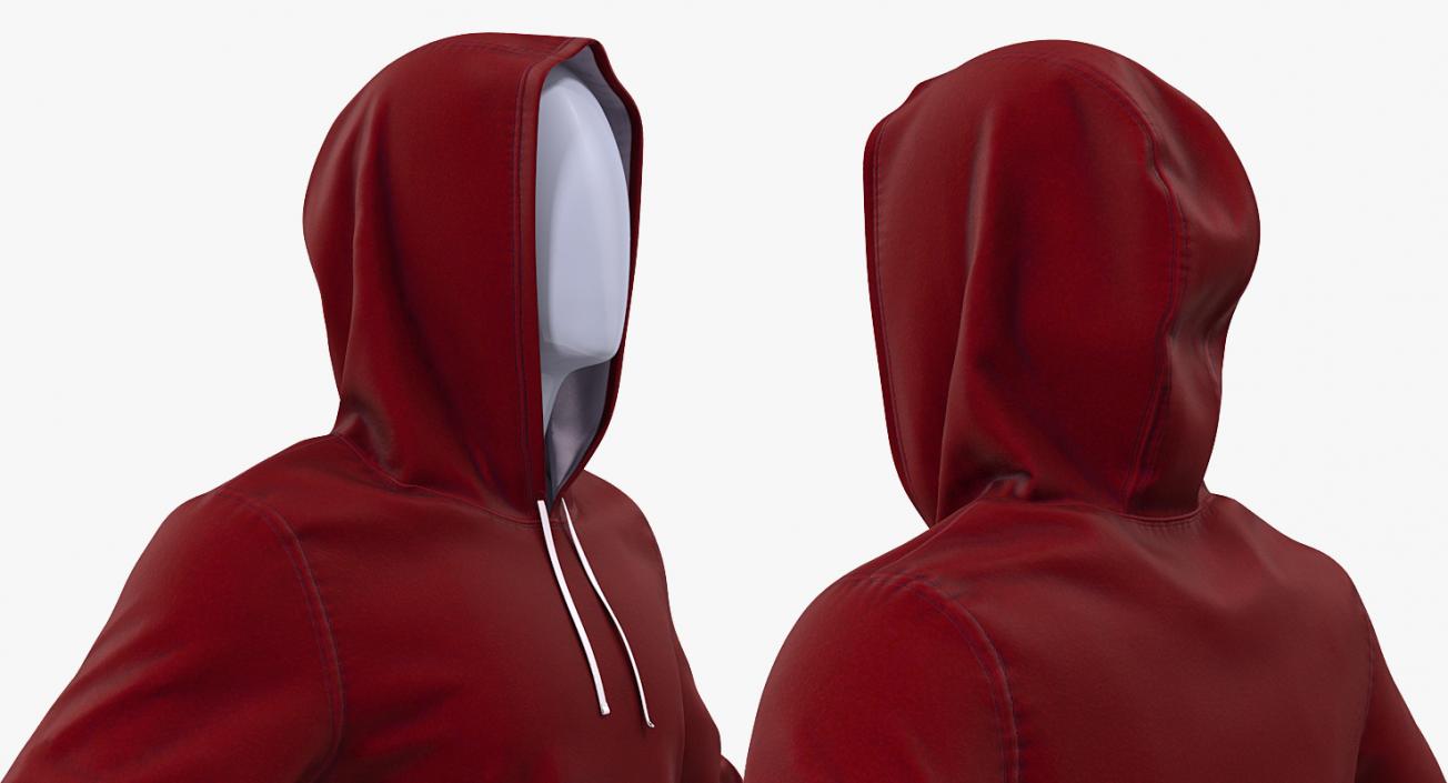 3D model Sportswear Suit Raised Hood on Mannequin