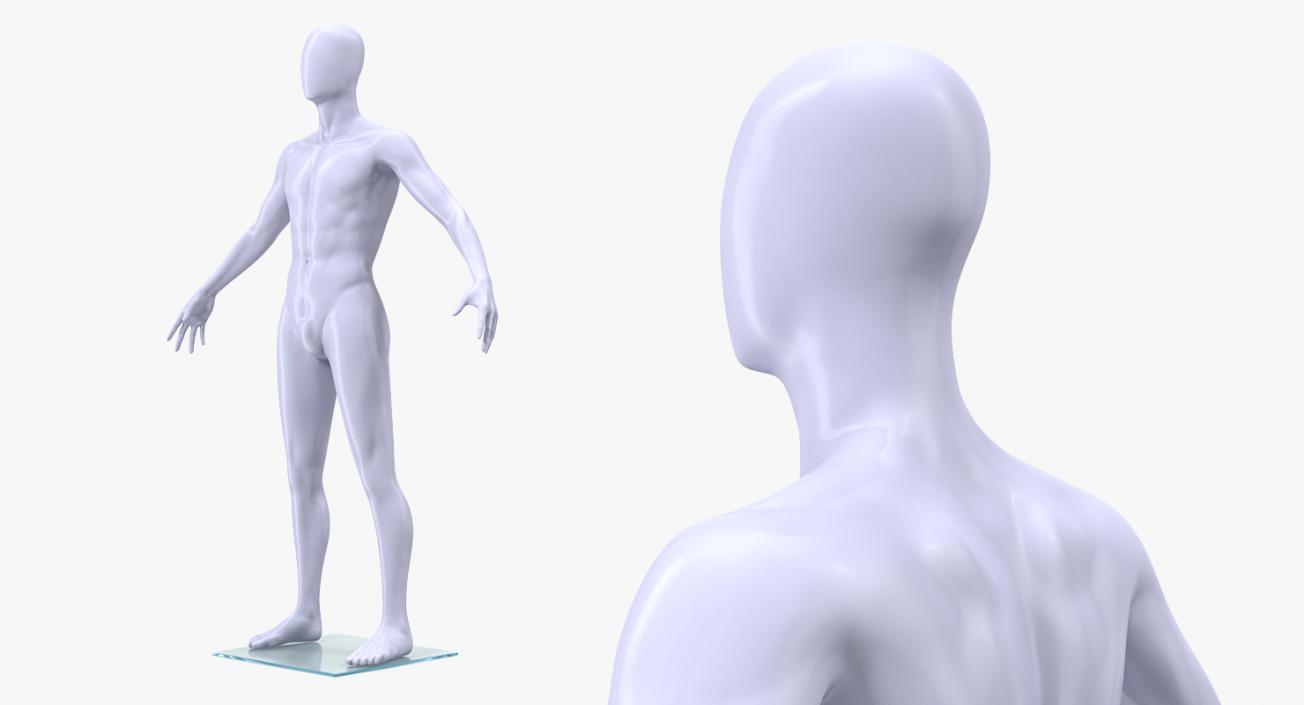 3D model Sportswear Suit Raised Hood on Mannequin