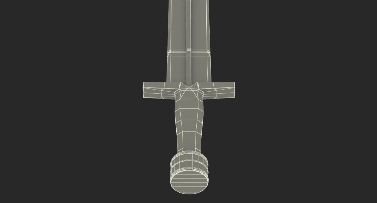 3D model Greek Xiphos Sword with Sheath