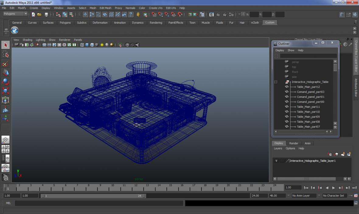 Interactive Holographic Table 3D model