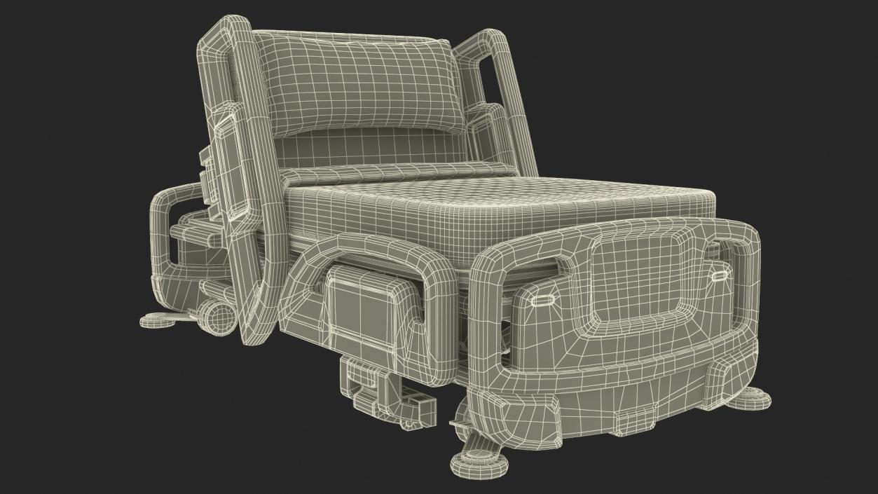 3D model Smart Hospital Bed Off State Rigged