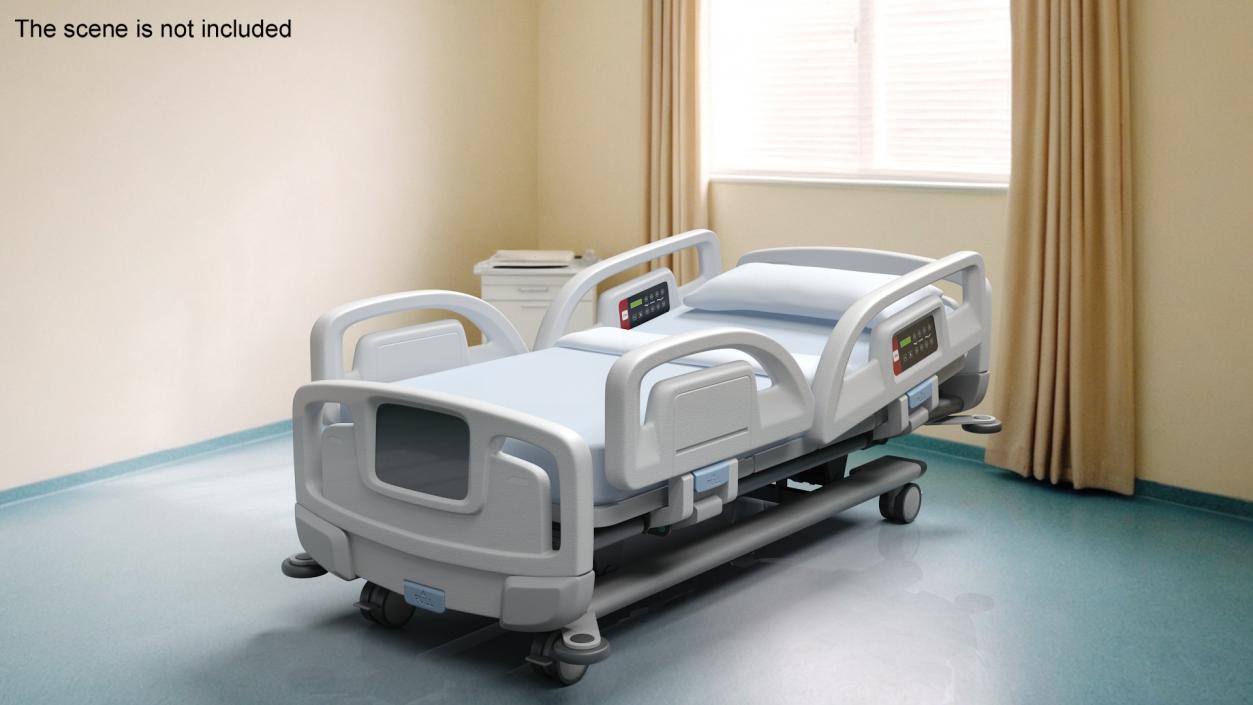 3D model Smart Hospital Bed Off State Rigged