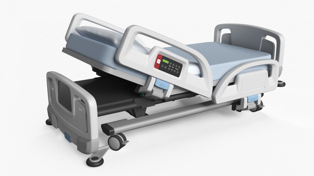 3D model Smart Hospital Bed Off State Rigged