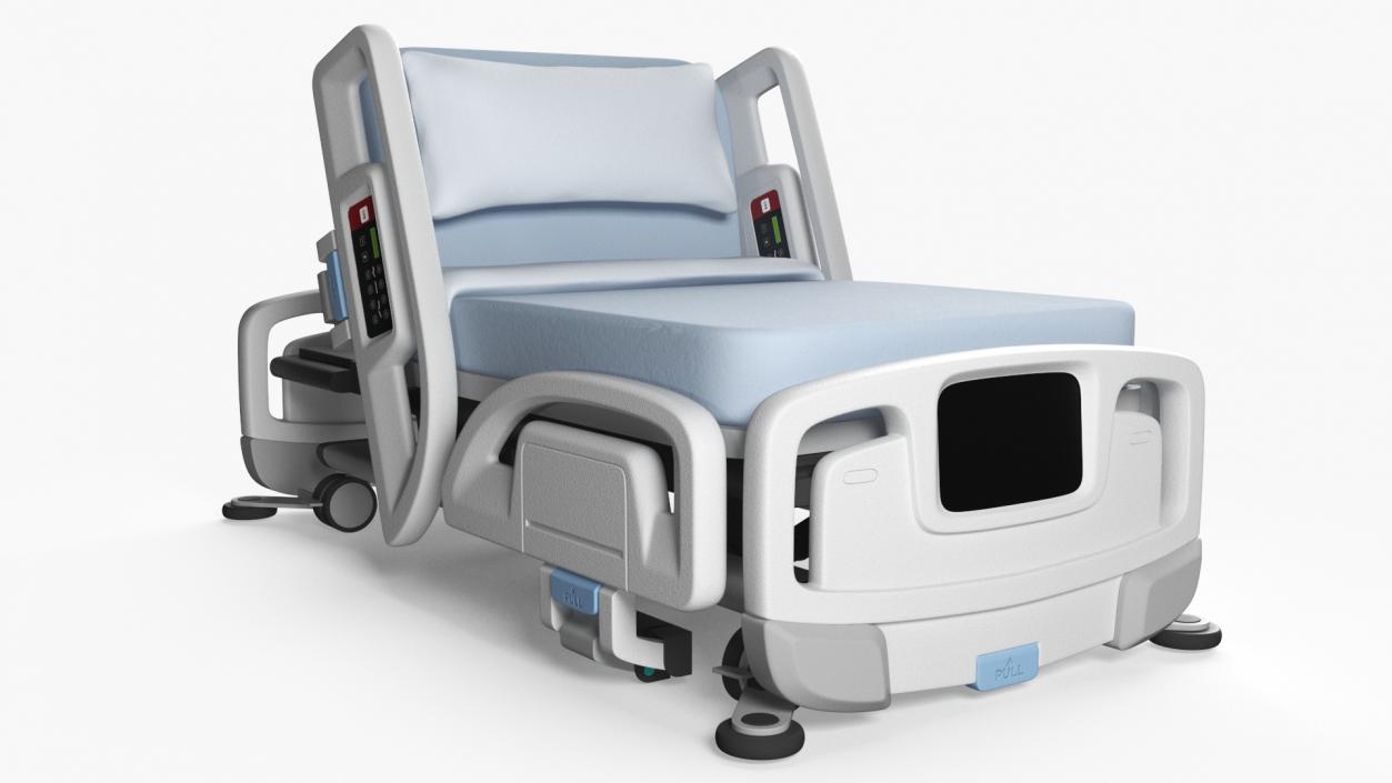 3D model Smart Hospital Bed Off State Rigged