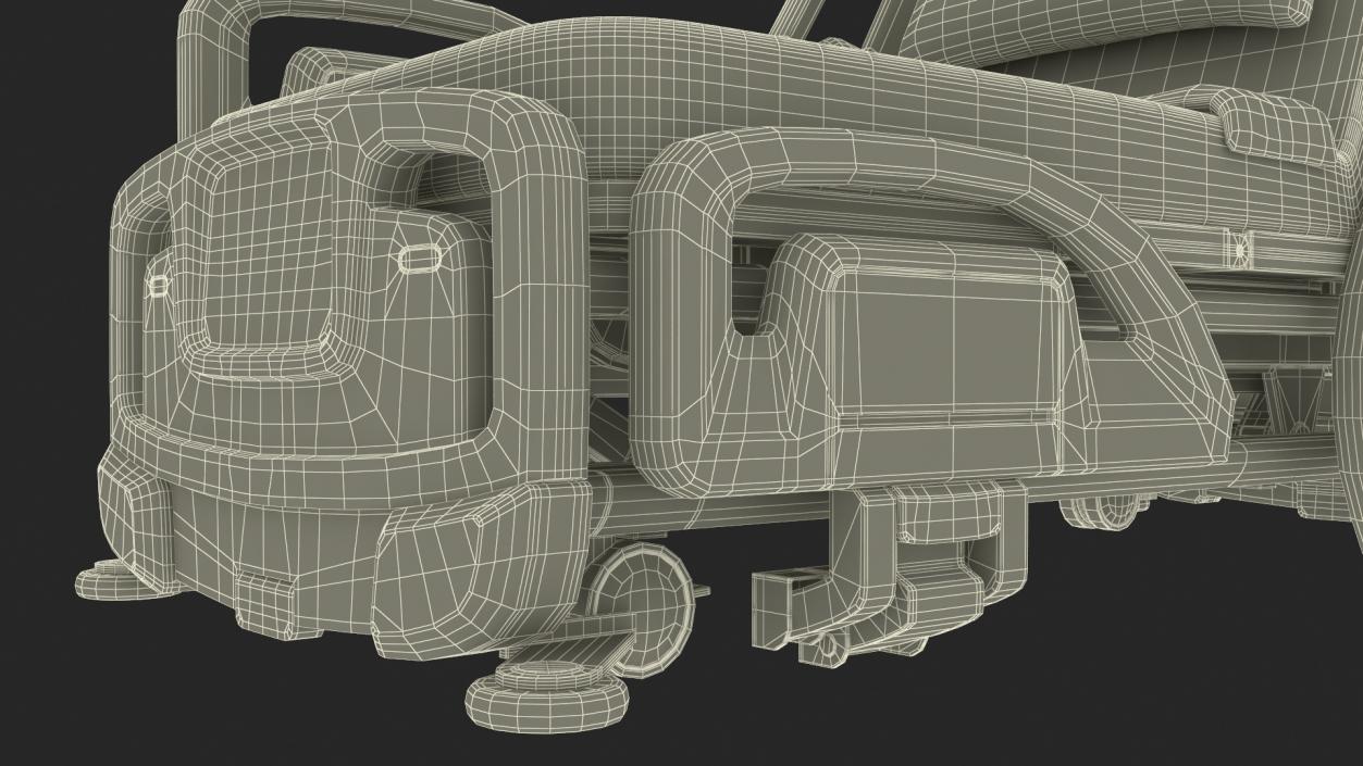 3D model Smart Hospital Bed Off State Rigged