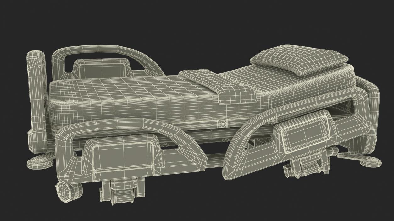 3D model Smart Hospital Bed Off State Rigged