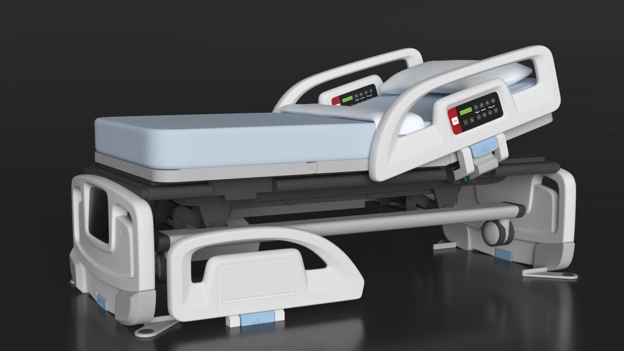 3D model Smart Hospital Bed Off State Rigged