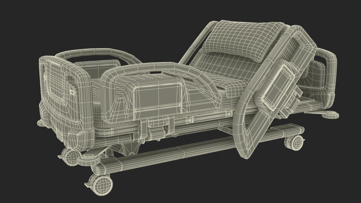 3D model Smart Hospital Bed Off State Rigged