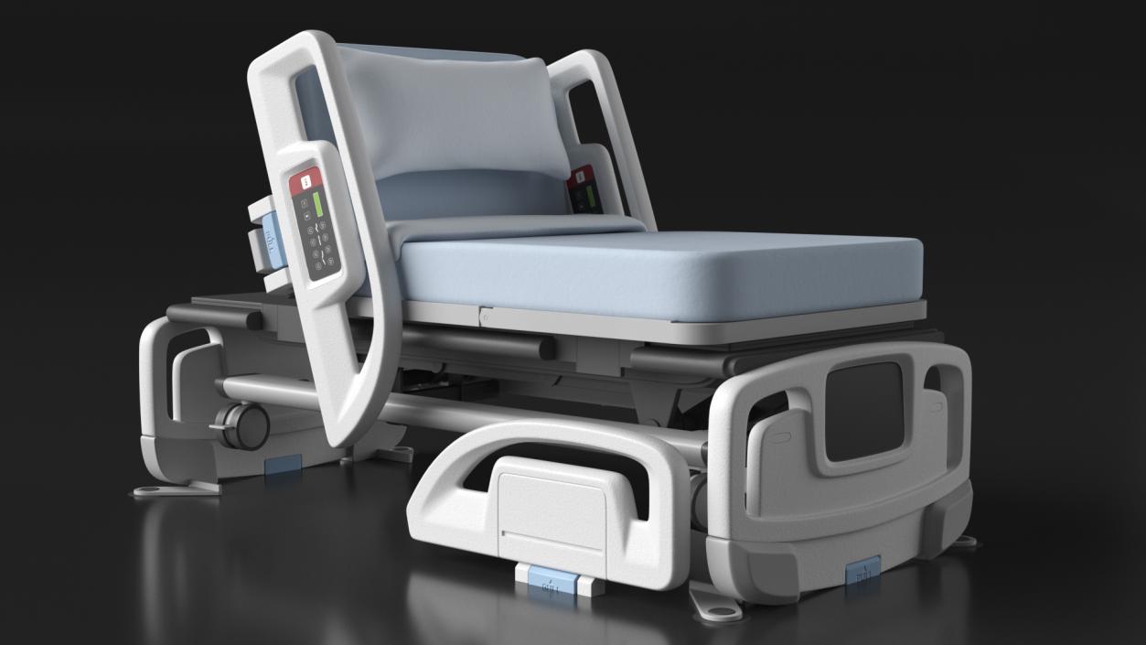 3D model Smart Hospital Bed Off State Rigged