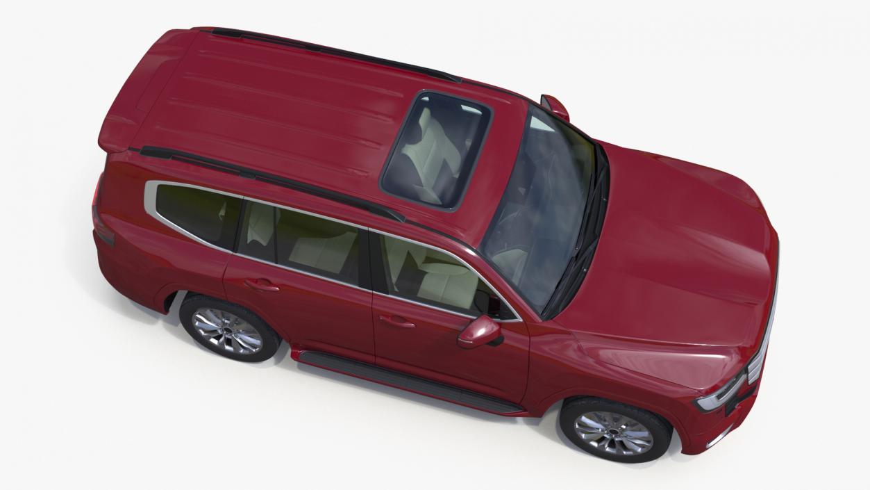 3D Red SUV Simplified model