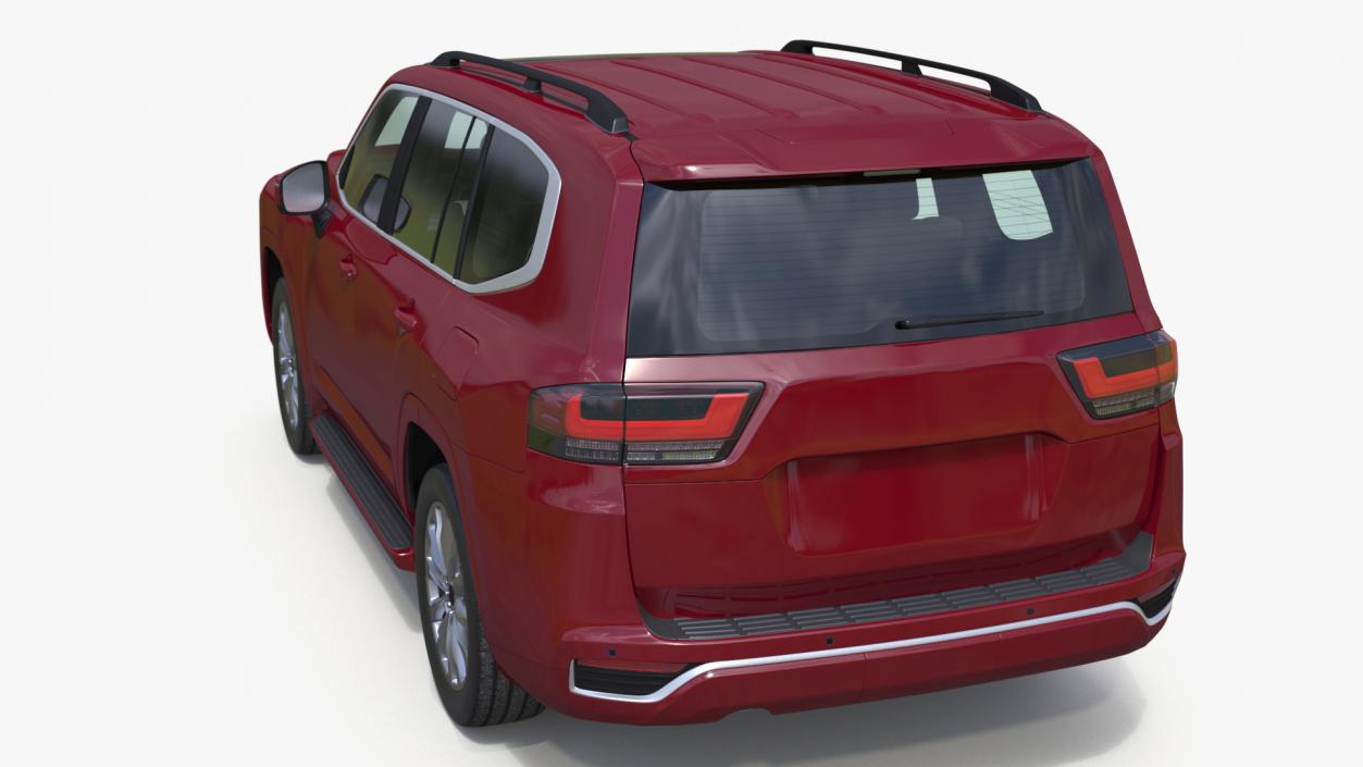 3D Red SUV Simplified model