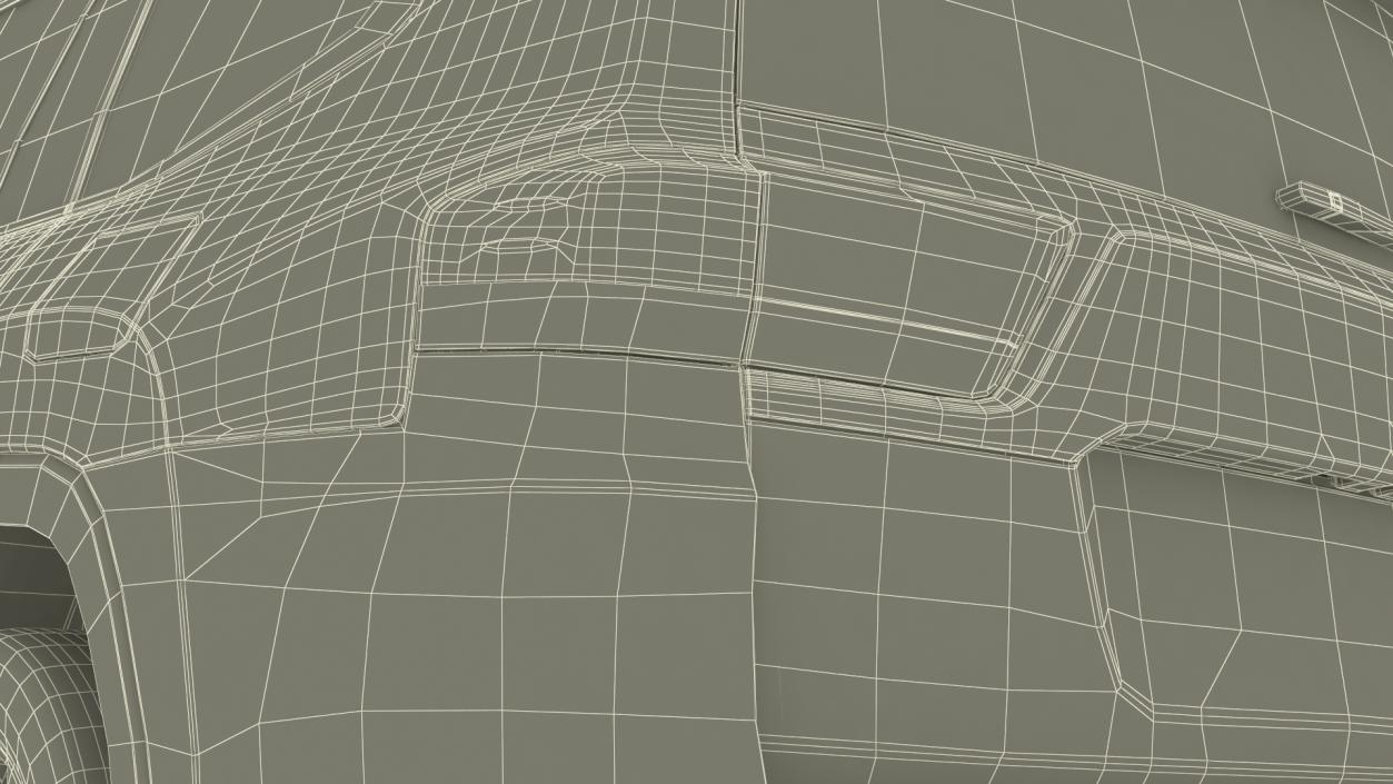 3D Red SUV Simplified model