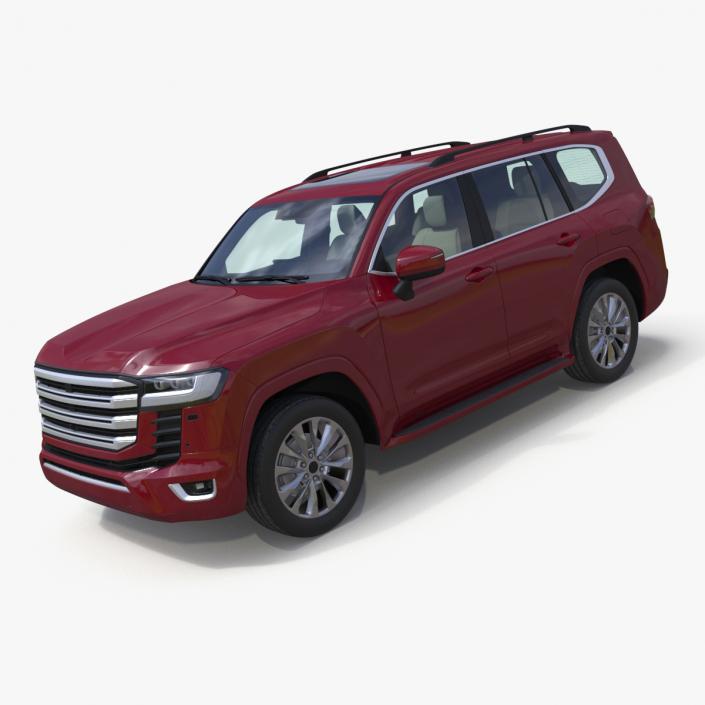 3D Red SUV Simplified model