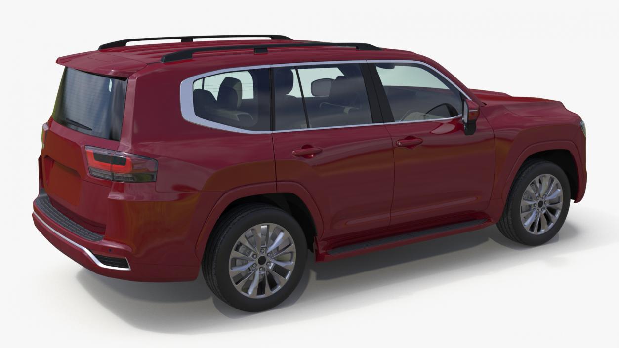 3D Red SUV Simplified model