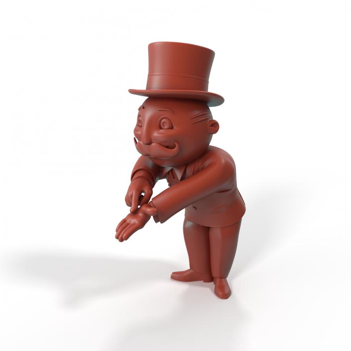 Mr Monopoly Trading Pose for 3D Print 3D