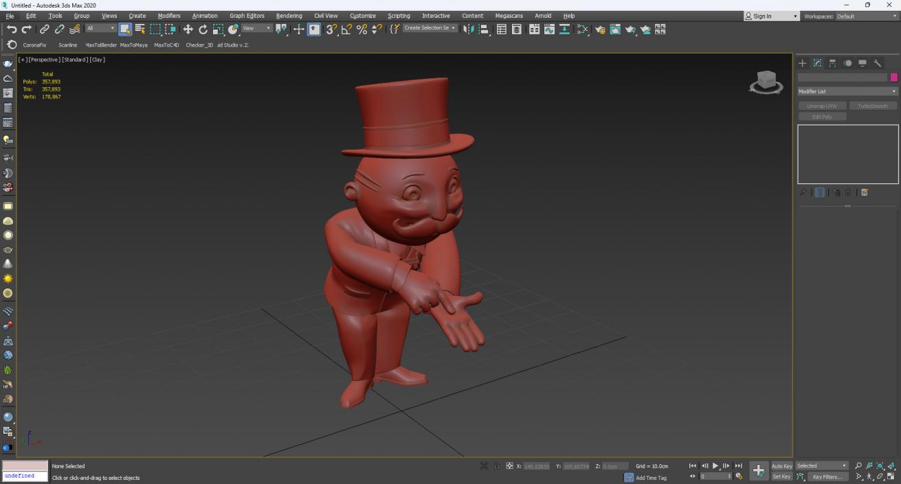 Mr Monopoly Trading Pose for 3D Print 3D