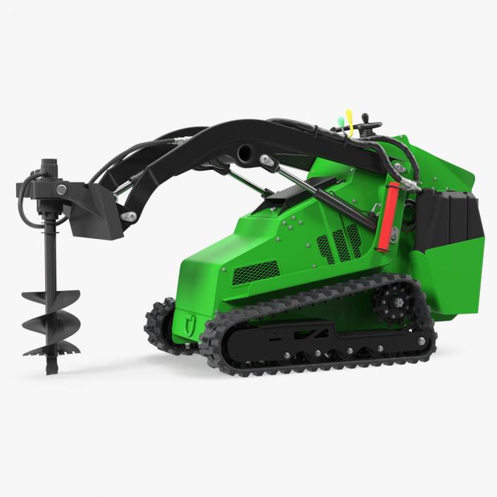 3D Mini Skid Steer Loader with Auger model