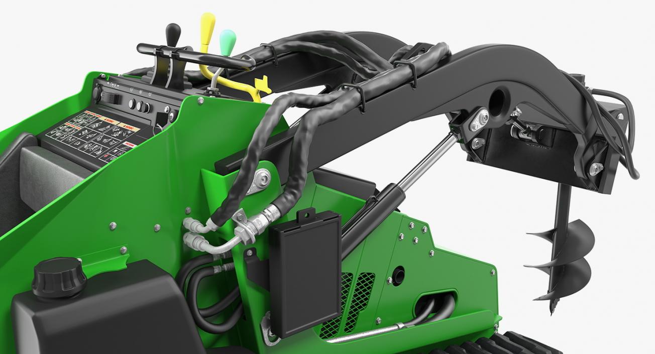 3D Mini Skid Steer Loader with Auger model