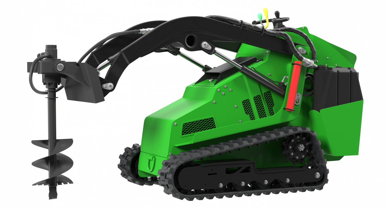 3D Mini Skid Steer Loader with Auger model