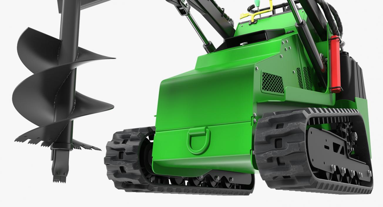 3D Mini Skid Steer Loader with Auger model