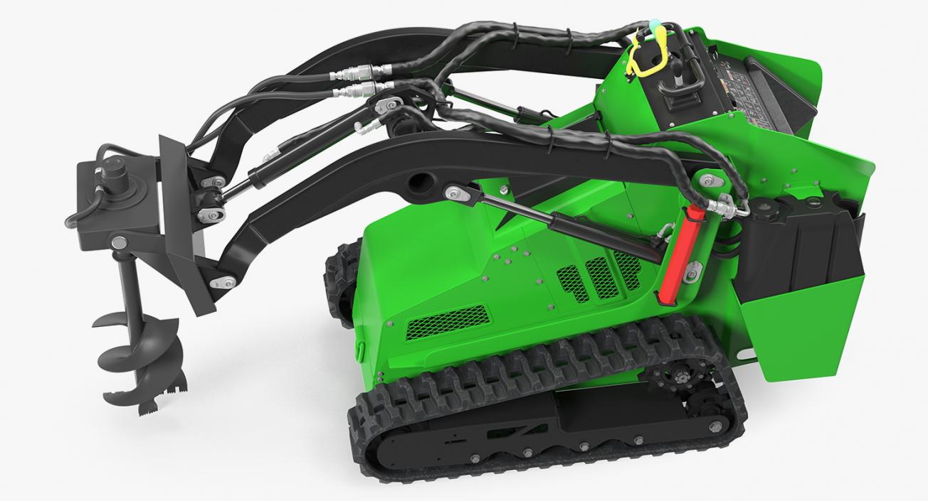 3D Mini Skid Steer Loader with Auger model