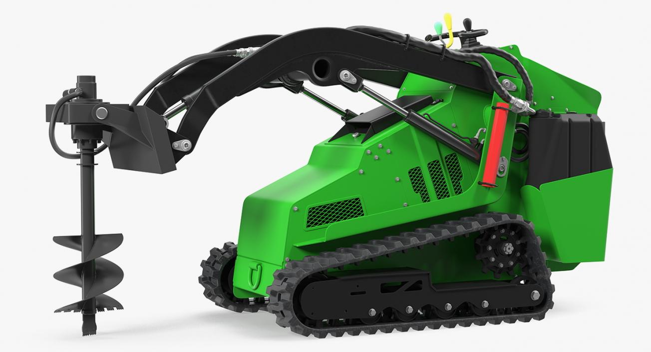 3D Mini Skid Steer Loader with Auger model