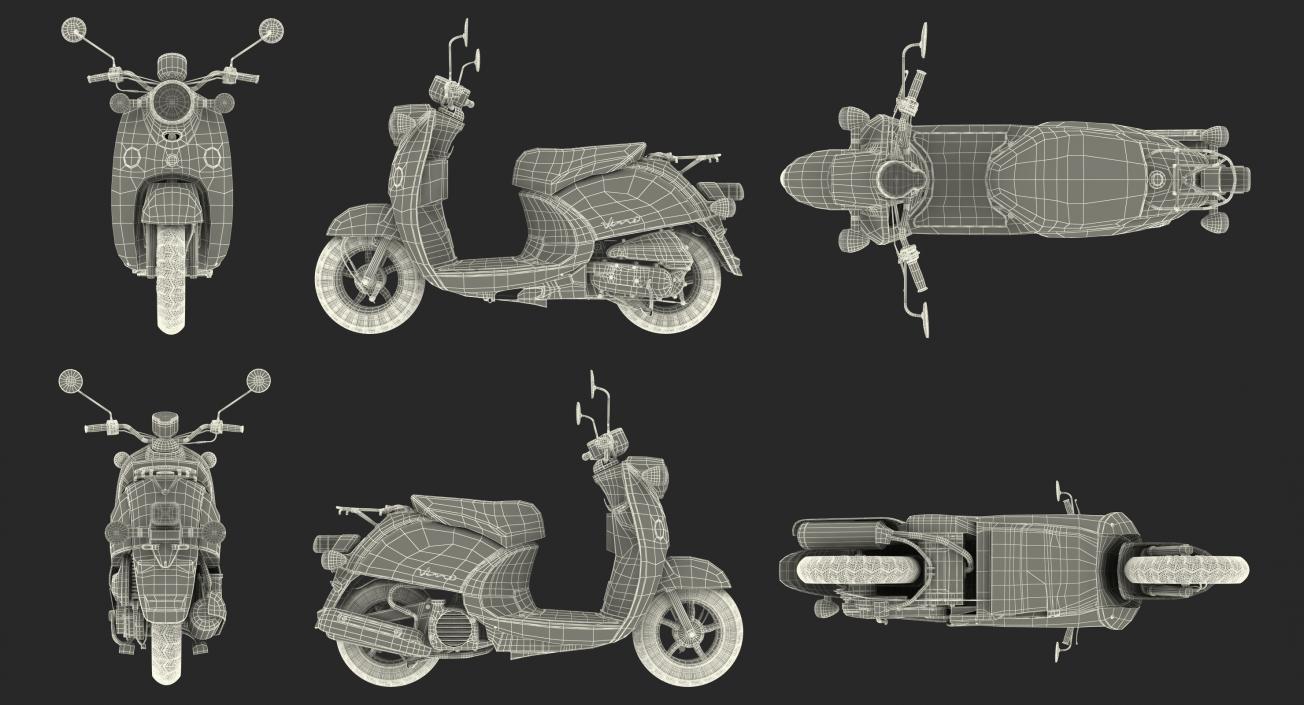 3D Scooter Motorcycle Yamaha Vino Classic 2017 model