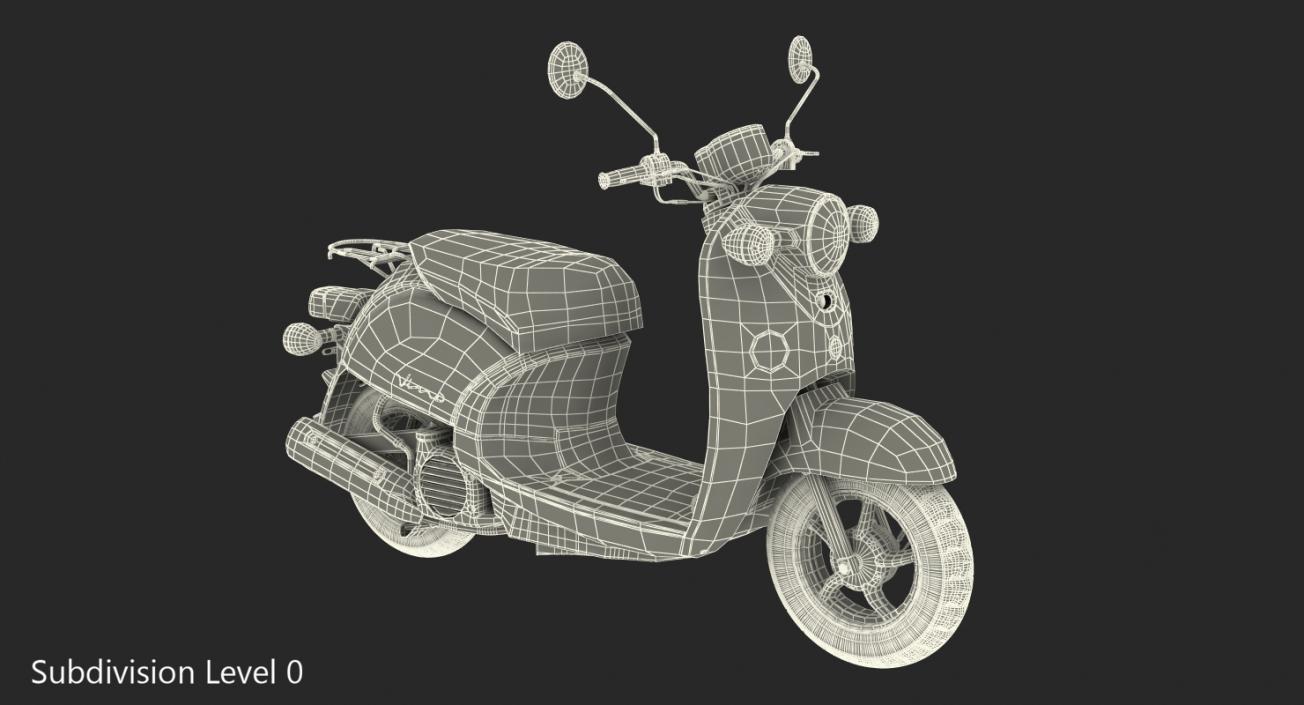 3D Scooter Motorcycle Yamaha Vino Classic 2017 model