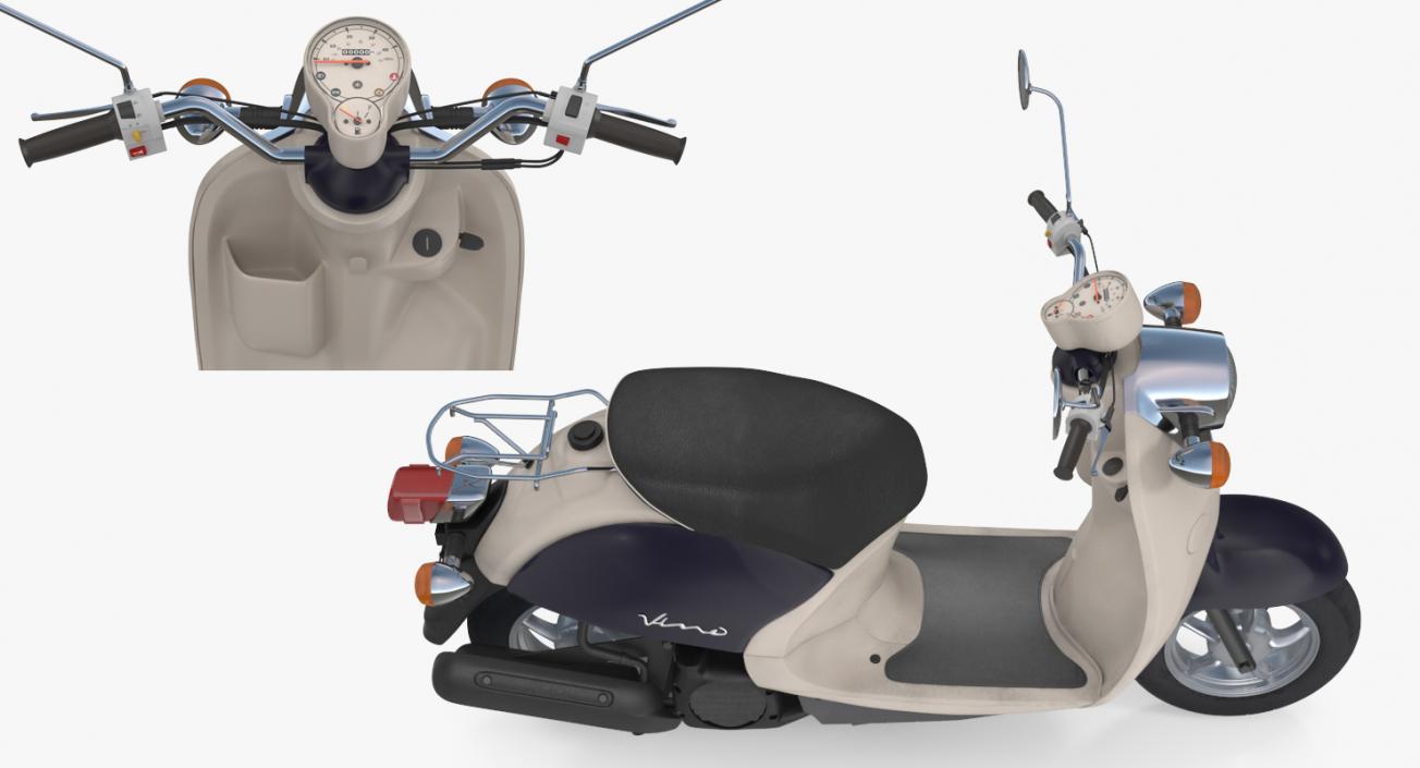 3D Scooter Motorcycle Yamaha Vino Classic 2017 model