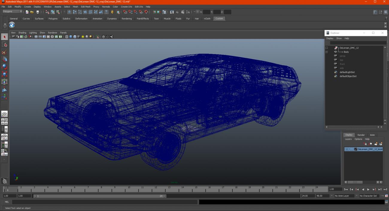 3D model DeLorean DMC-12