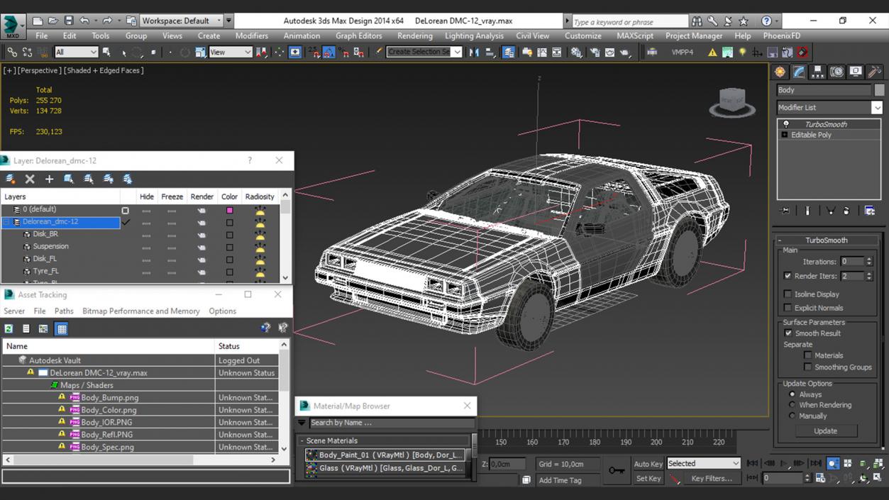 3D model DeLorean DMC-12