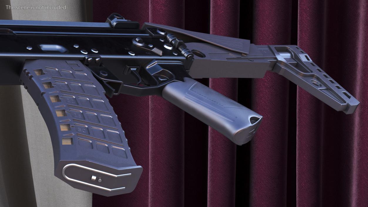 Silenced Kalashnikov Firearm AK-12 3D model