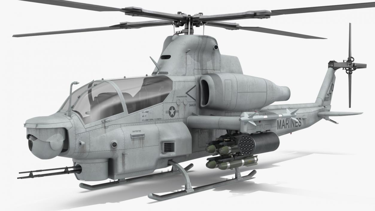 Bell AH-1Z Lethal Combat Helicopter Rigged 3D