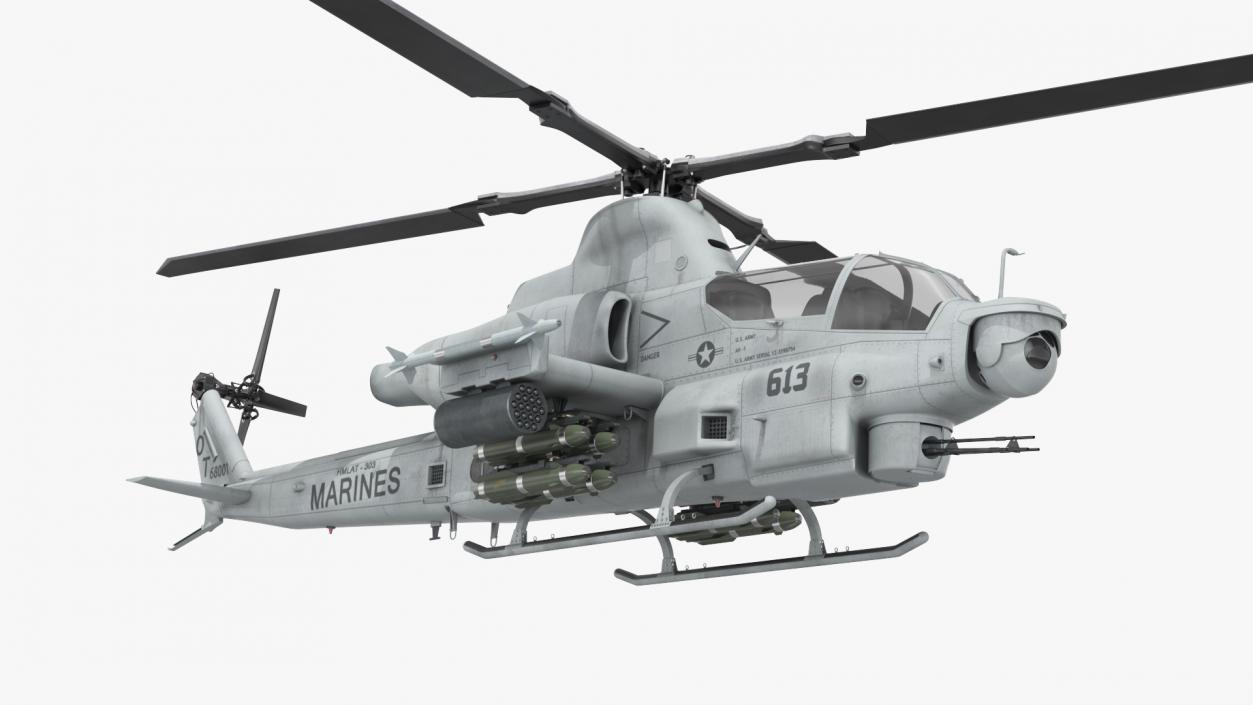 Bell AH-1Z Lethal Combat Helicopter Rigged 3D