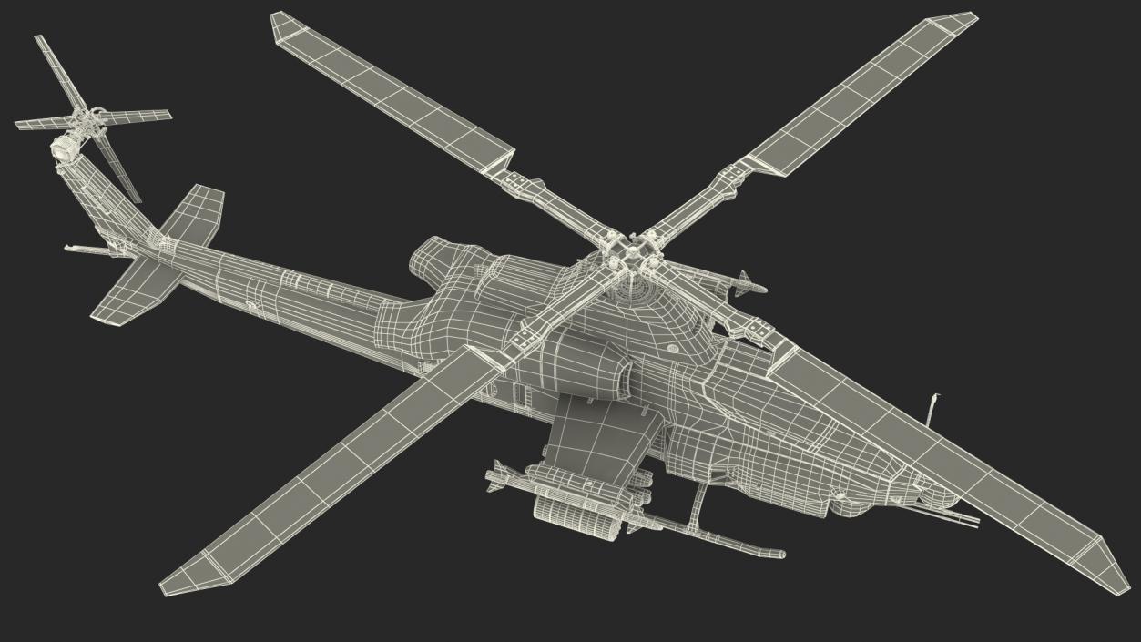 Bell AH-1Z Lethal Combat Helicopter Rigged 3D