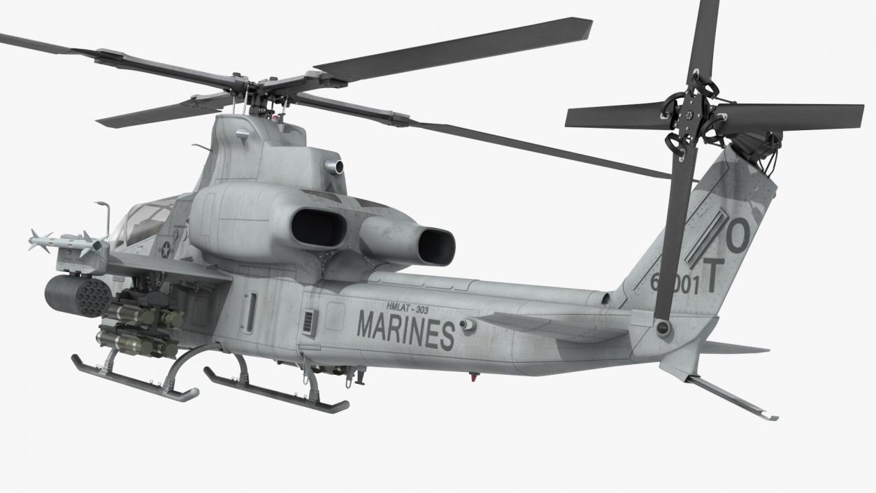 Bell AH-1Z Lethal Combat Helicopter Rigged 3D