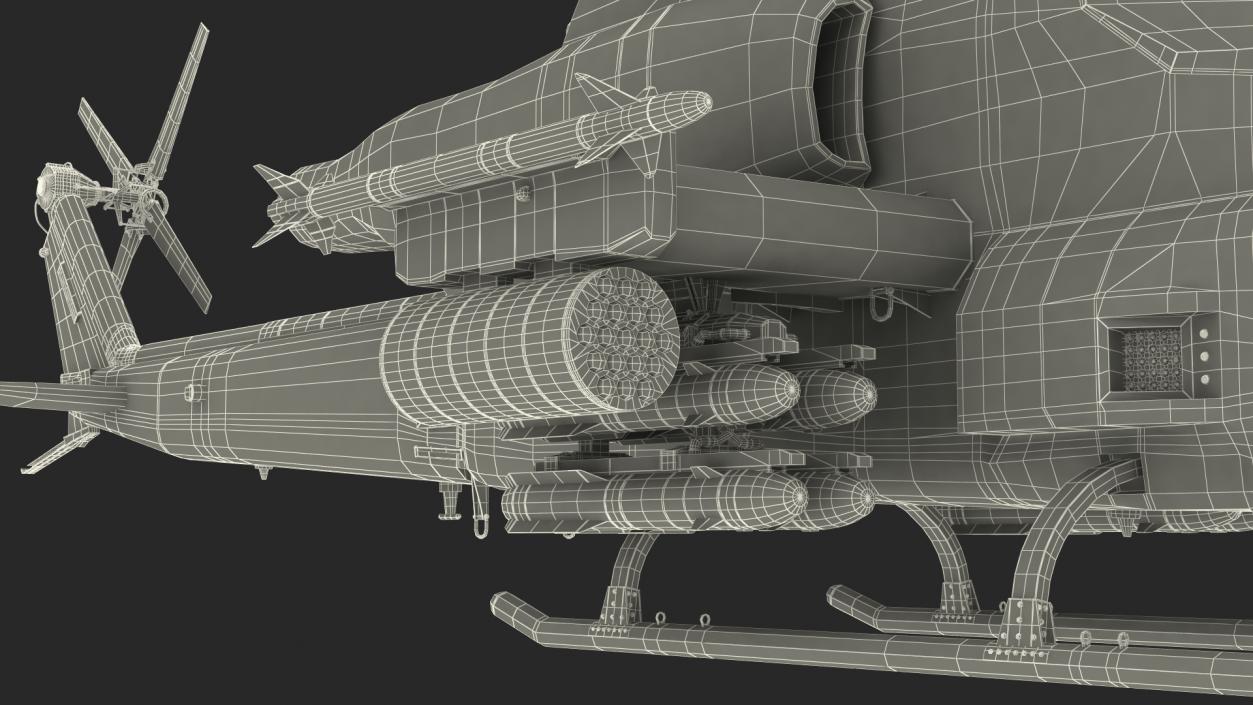 Bell AH-1Z Lethal Combat Helicopter Rigged 3D