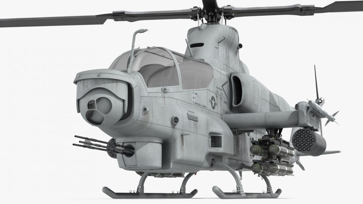 Bell AH-1Z Lethal Combat Helicopter Rigged 3D