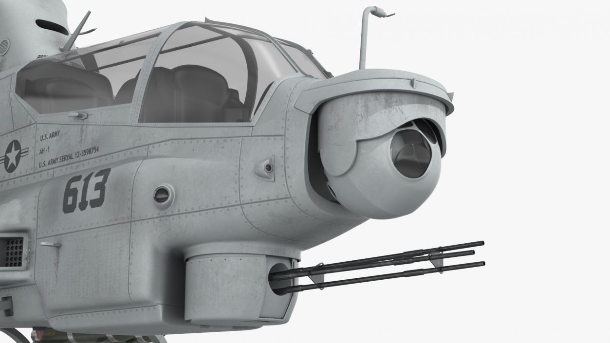 Bell AH-1Z Lethal Combat Helicopter Rigged 3D